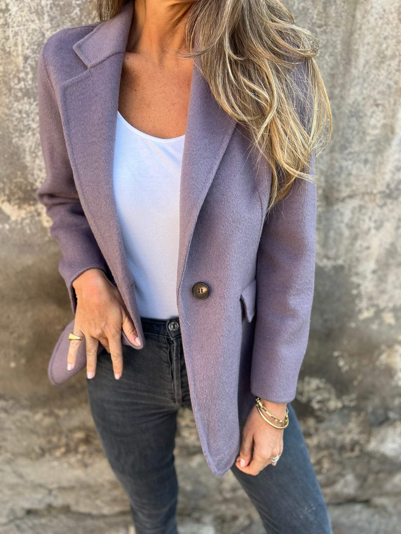 Women's Lapel Long Sleeve Casual Jacket
