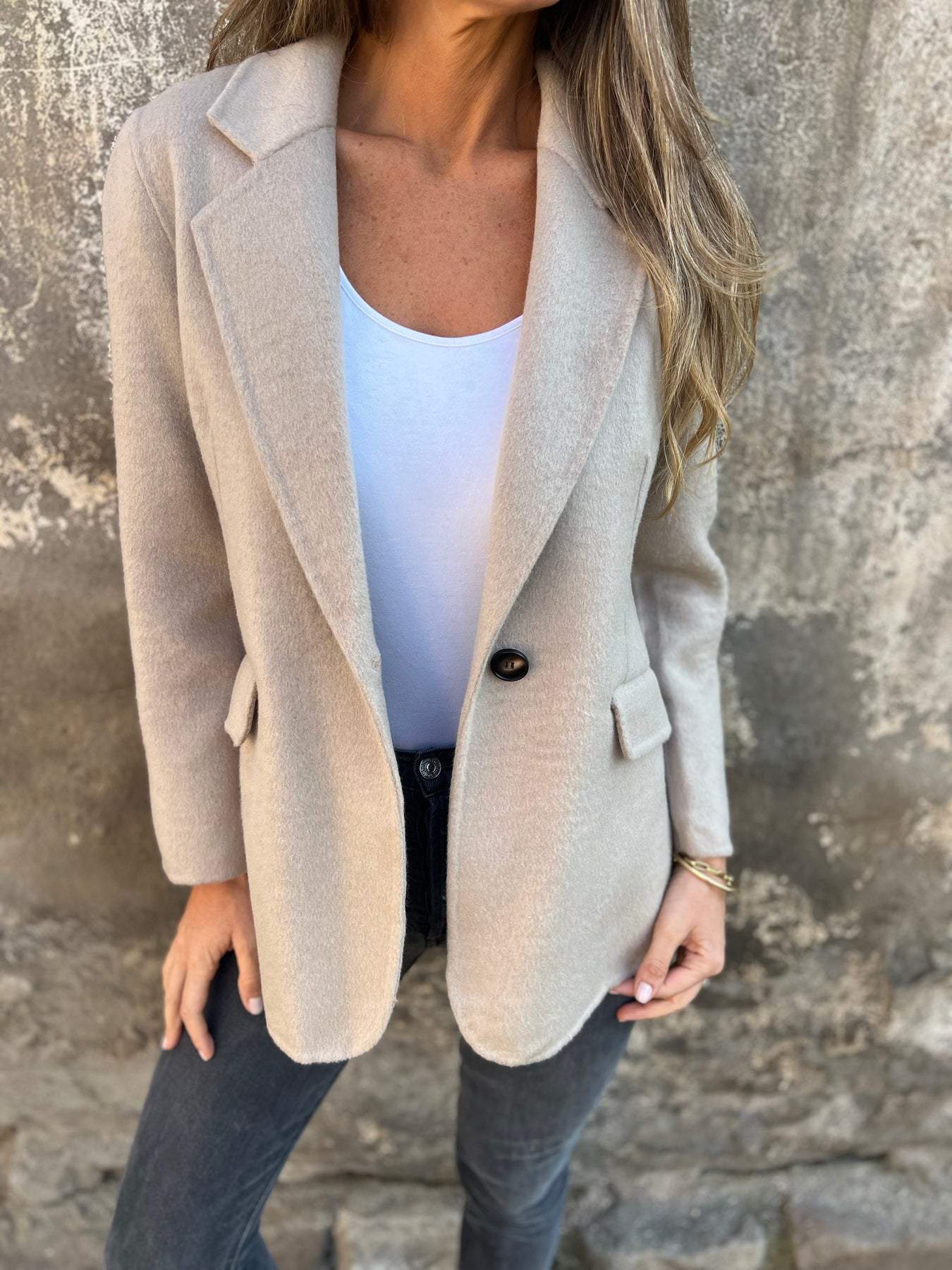 Women's Lapel Long Sleeve Casual Jacket